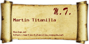 Martin Titanilla névjegykártya